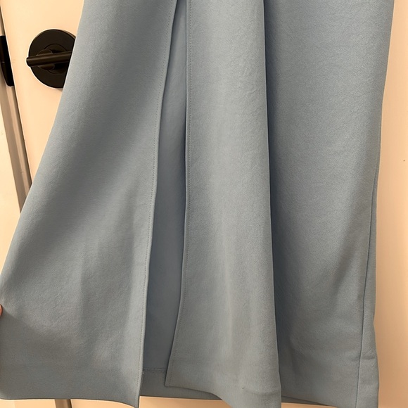 SANDRO Ruched midi dress - light blue - Picture 4 of 10